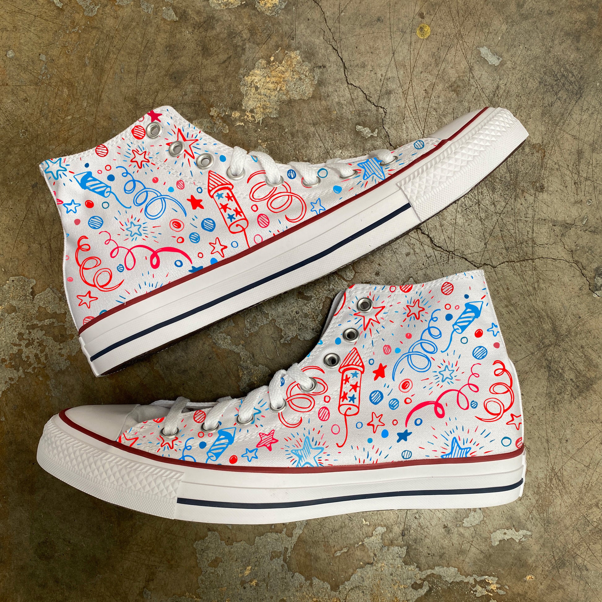 Converse 4th of july shoes Clearance