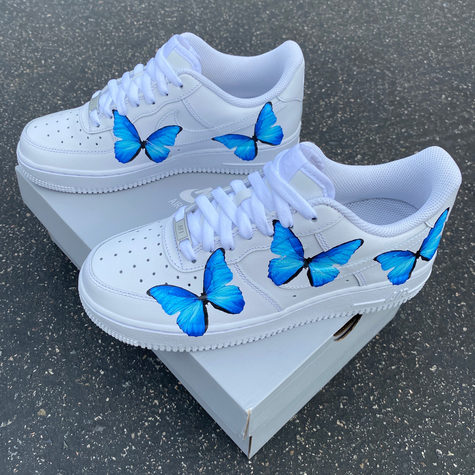 Custom Hand Painted Monarch Butterfly Nike Air Force 1 Low – B Street Shoes
