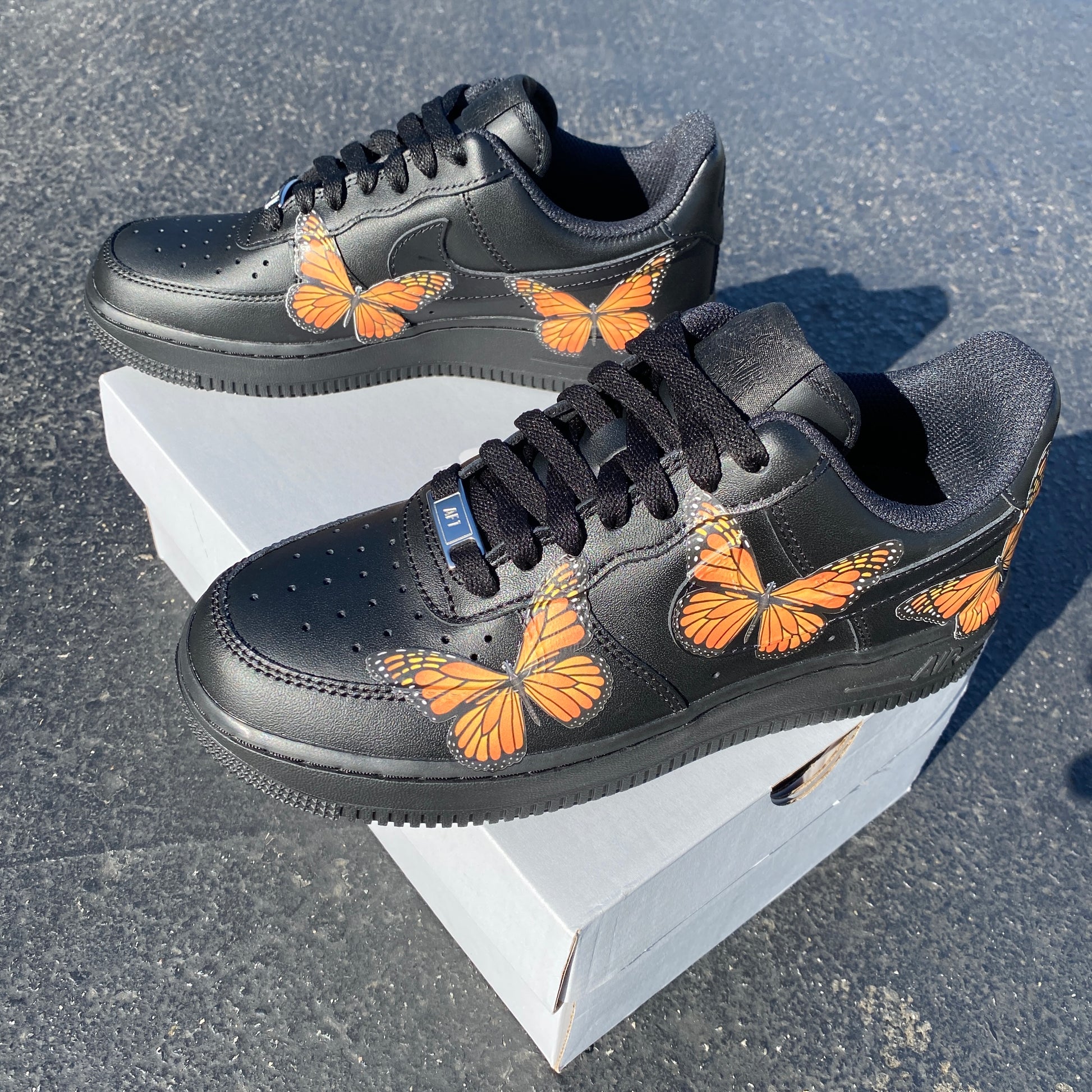 drip creations Nike Air Force 1 Multi Color Monarch Butterfly Custom  Sneaker 9