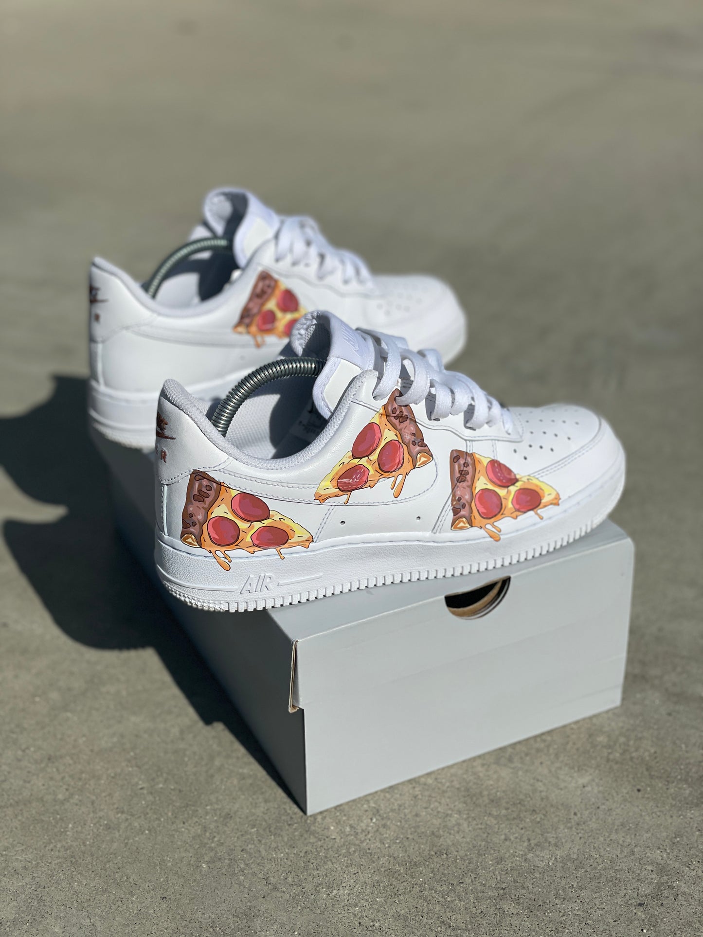 Custom Nike Air Force 1 Pizza Party - Custom Nike Shoes