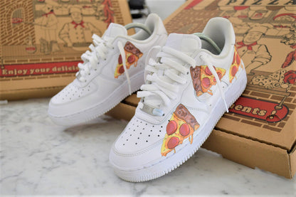 Custom Nike Air Force 1 Pizza Party - Custom Nike Shoes