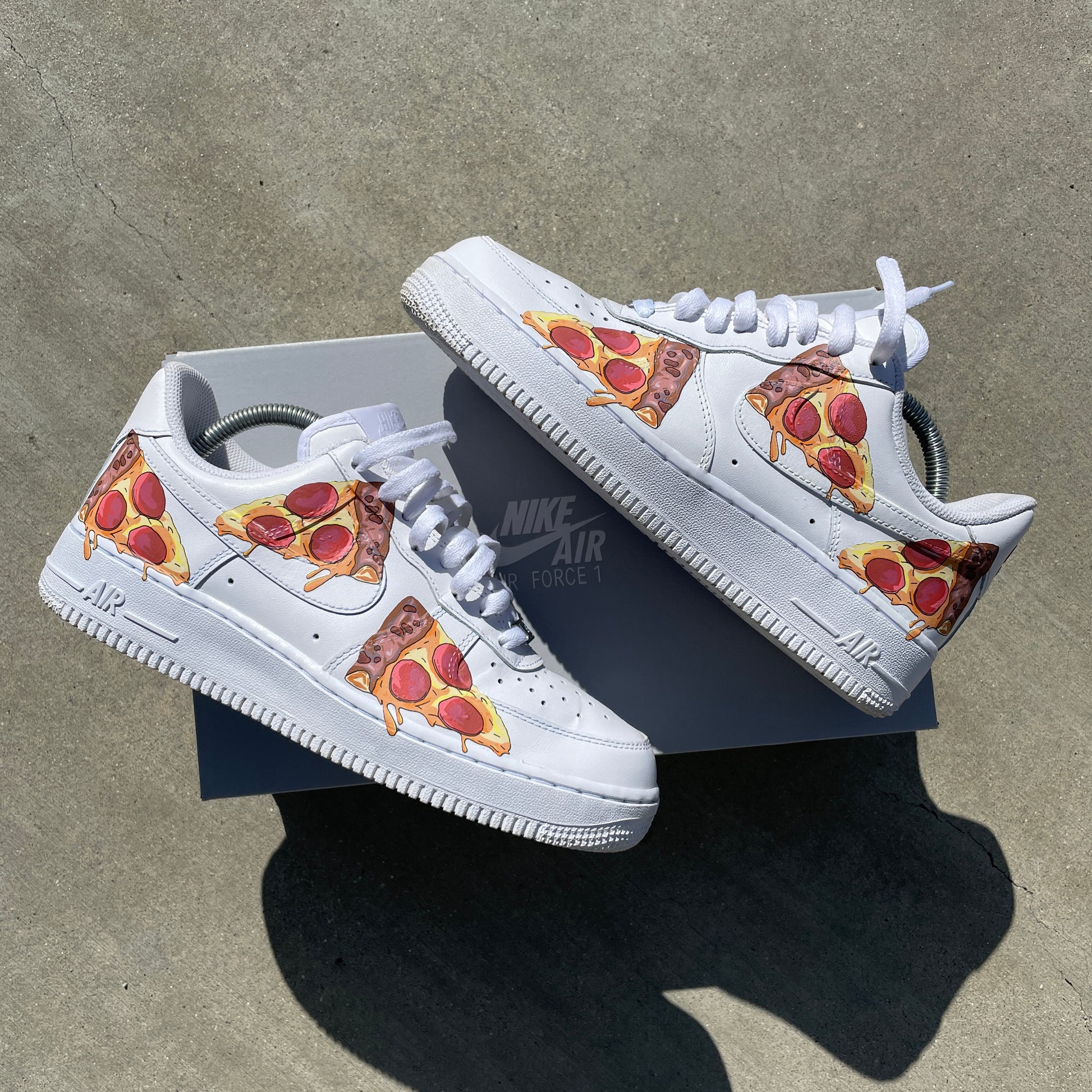 Custom Nike Air Force Pizza Party Custom Nike Shoes – BlvdCustom