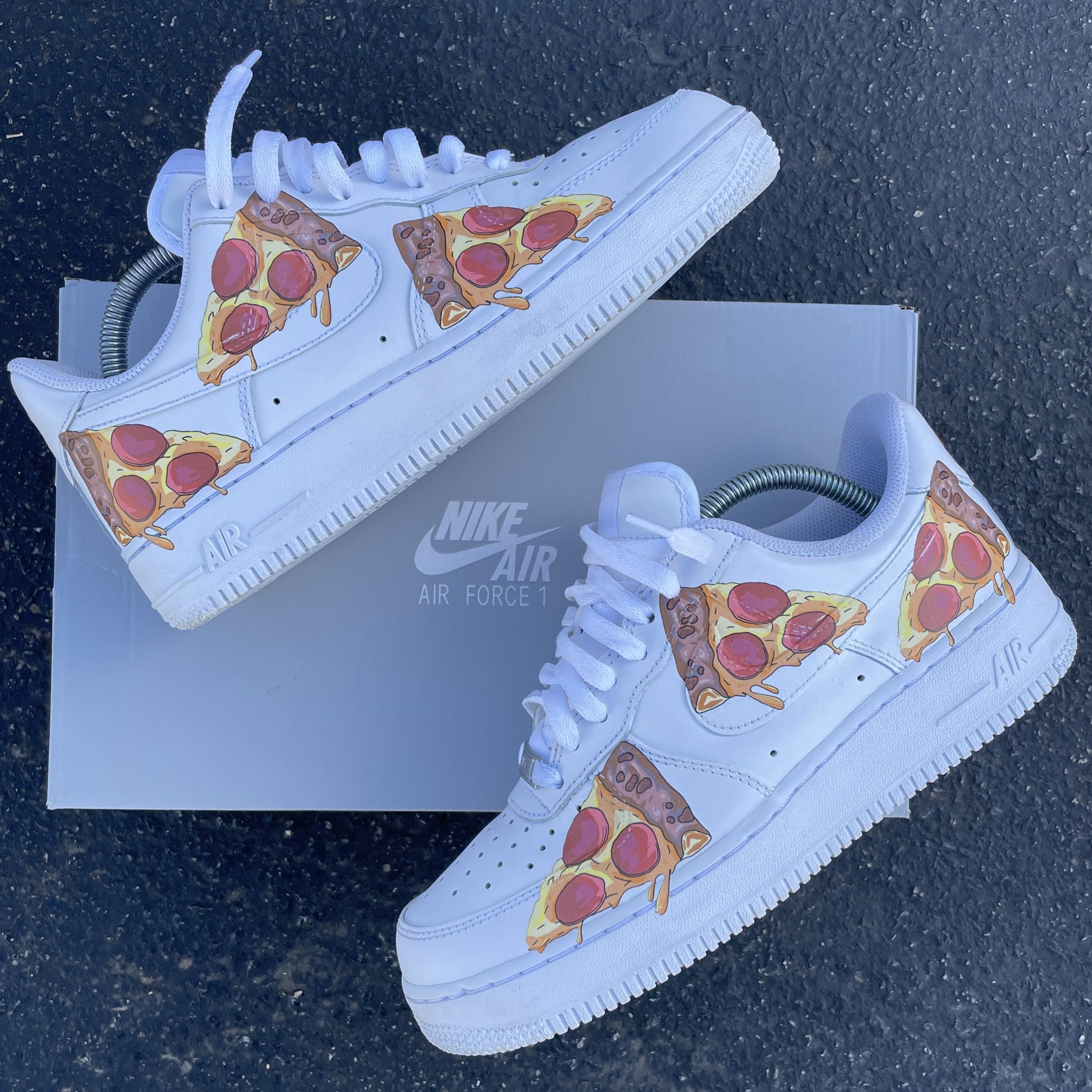 Custom Nike Air Force Pizza Party Custom Nike Shoes – BlvdCustom