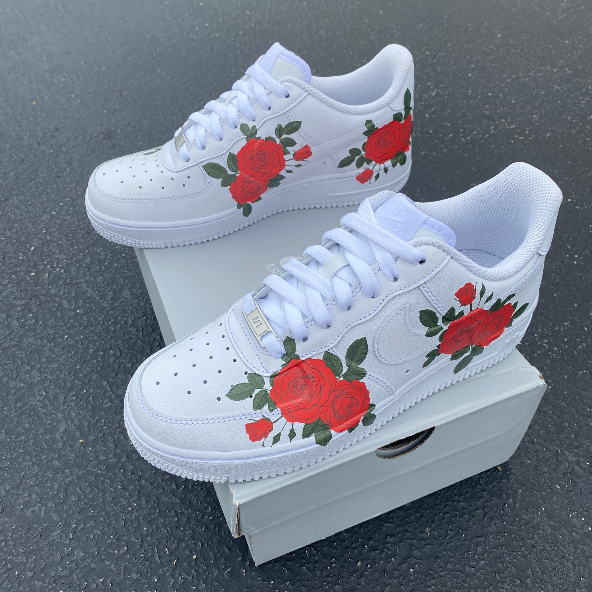 Custom rose air force ones Clearance