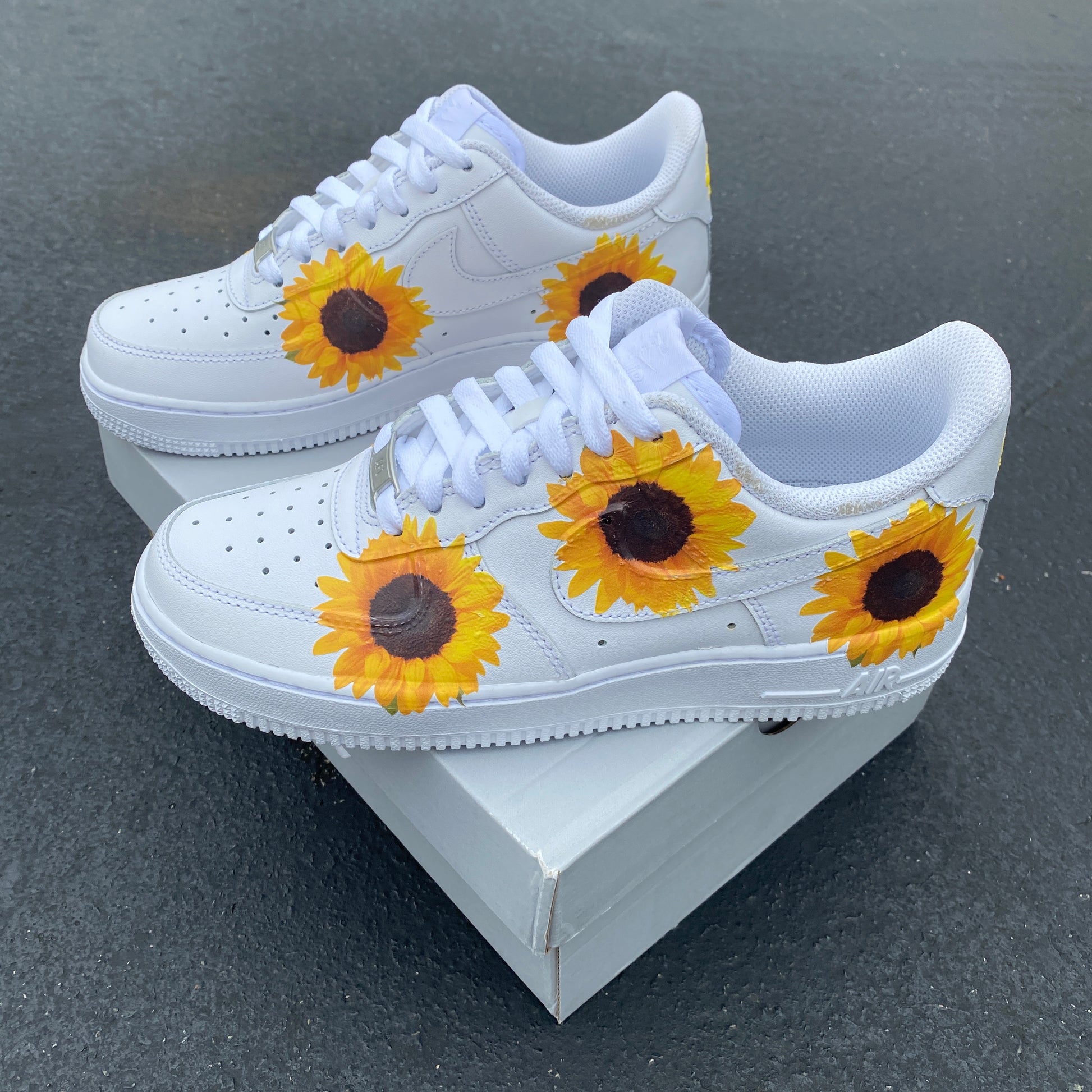 Custom Nike Air Force Sunflower Custom Nike Shoes