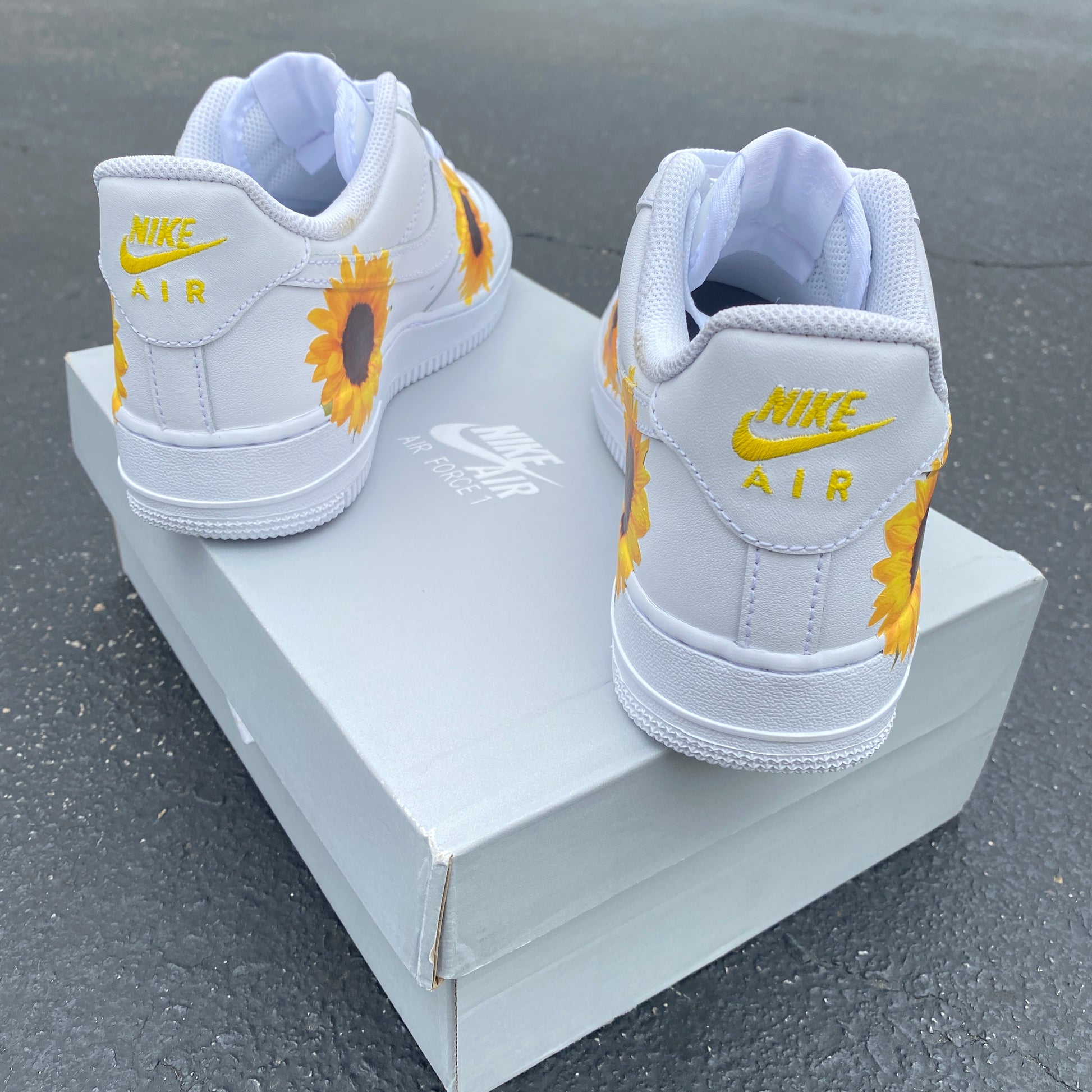 Nike, Shoes, Custom Air Force Shoes Yellow