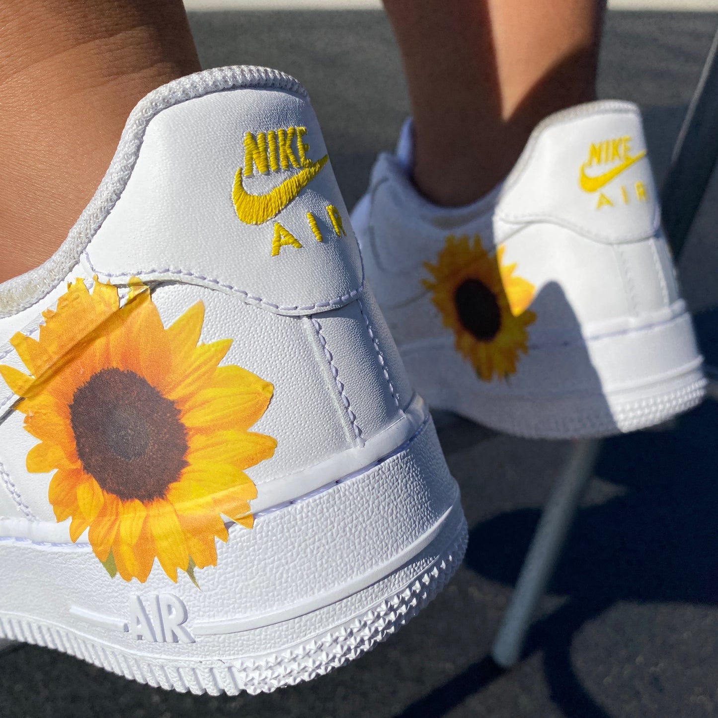 Custom Nike Air Force 1 Sunflower - Custom Nike Shoes