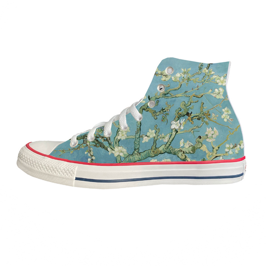 Converse Chuck Taylor High Top Vincent Van Gogh Almond Blossoms - Custom Converse Shoes