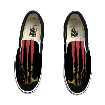 Custom Halloween Werewolf Claws Blood Horror - Custom Vans Shoes