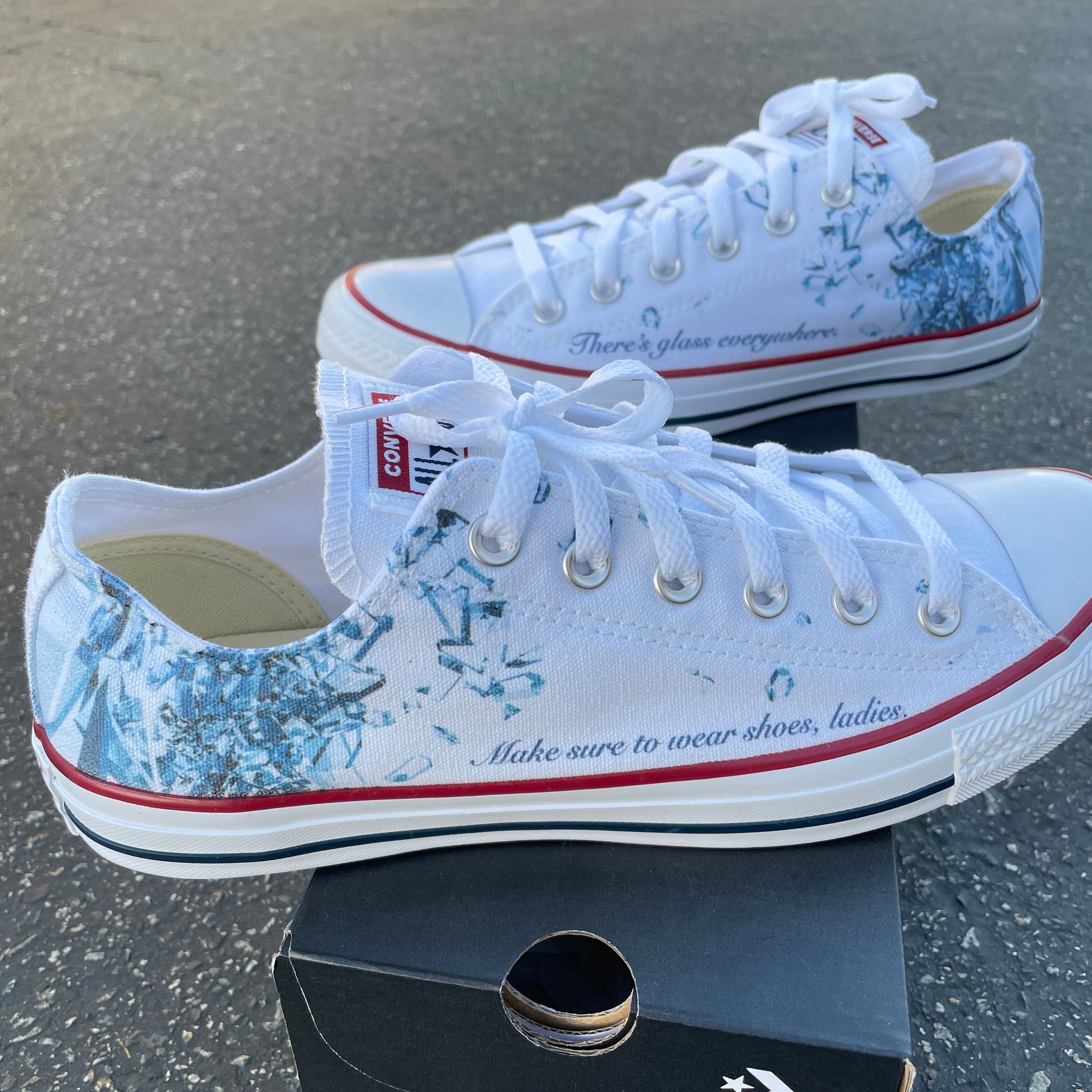 Custom Women’s Lowtop Converse Shoes Womens Size 8