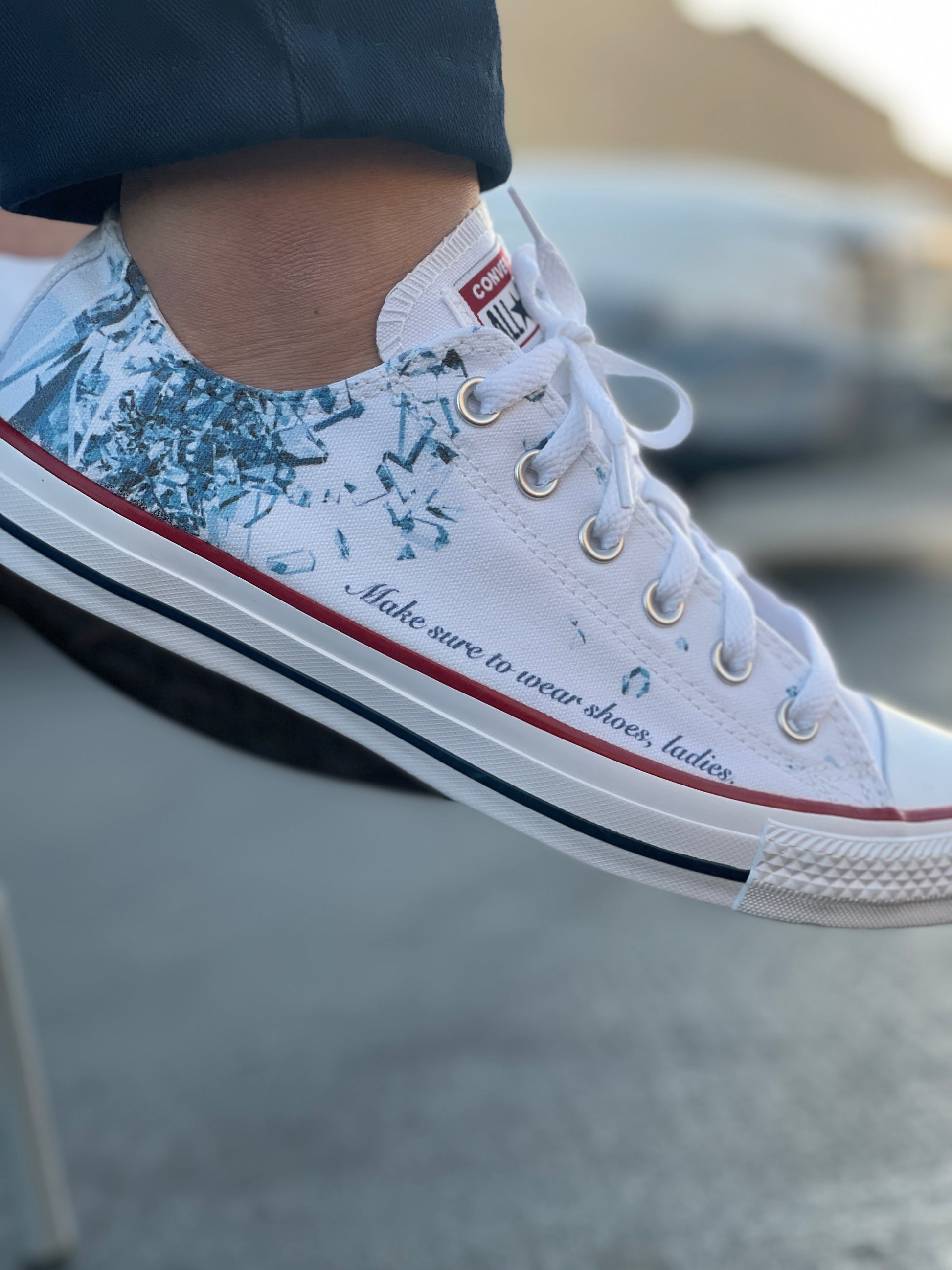 Breaking the Glass Ceiling - Custom Sneaker Low Tops - Custom Converse Shoes