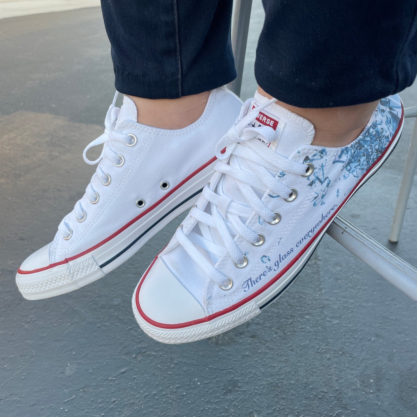 Breaking the Glass Ceiling - Custom Sneaker Low Tops - Custom Converse Shoes