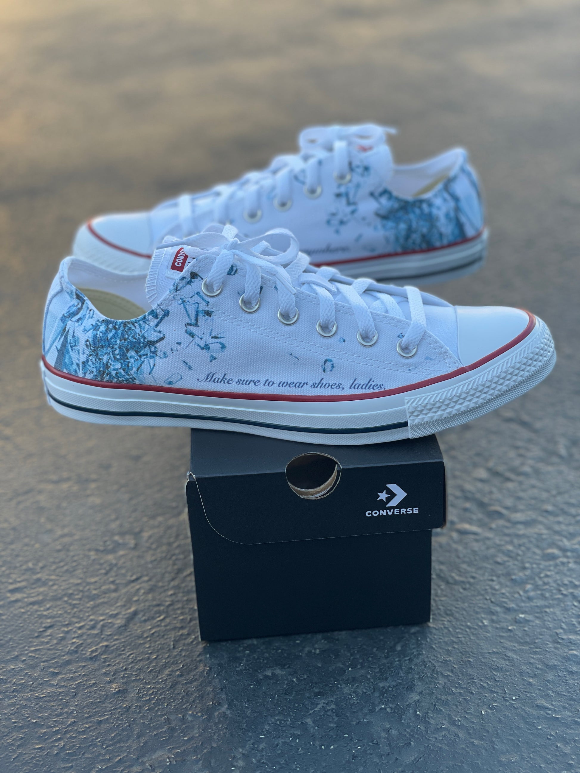 Breaking the Glass Ceiling - Custom Sneaker Low Tops - Custom Converse Shoes