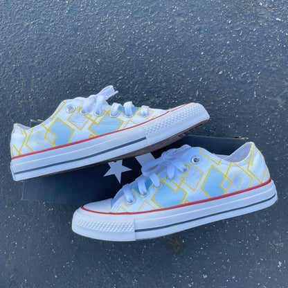 Dancing Diamond Pattern - Custom Low Top Converse