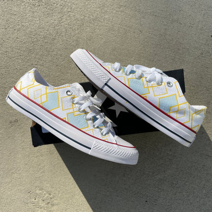 Dancing Diamond Pattern - Custom Low Top Converse