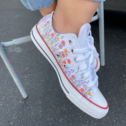 Flower Field - Custom Low Top Converse