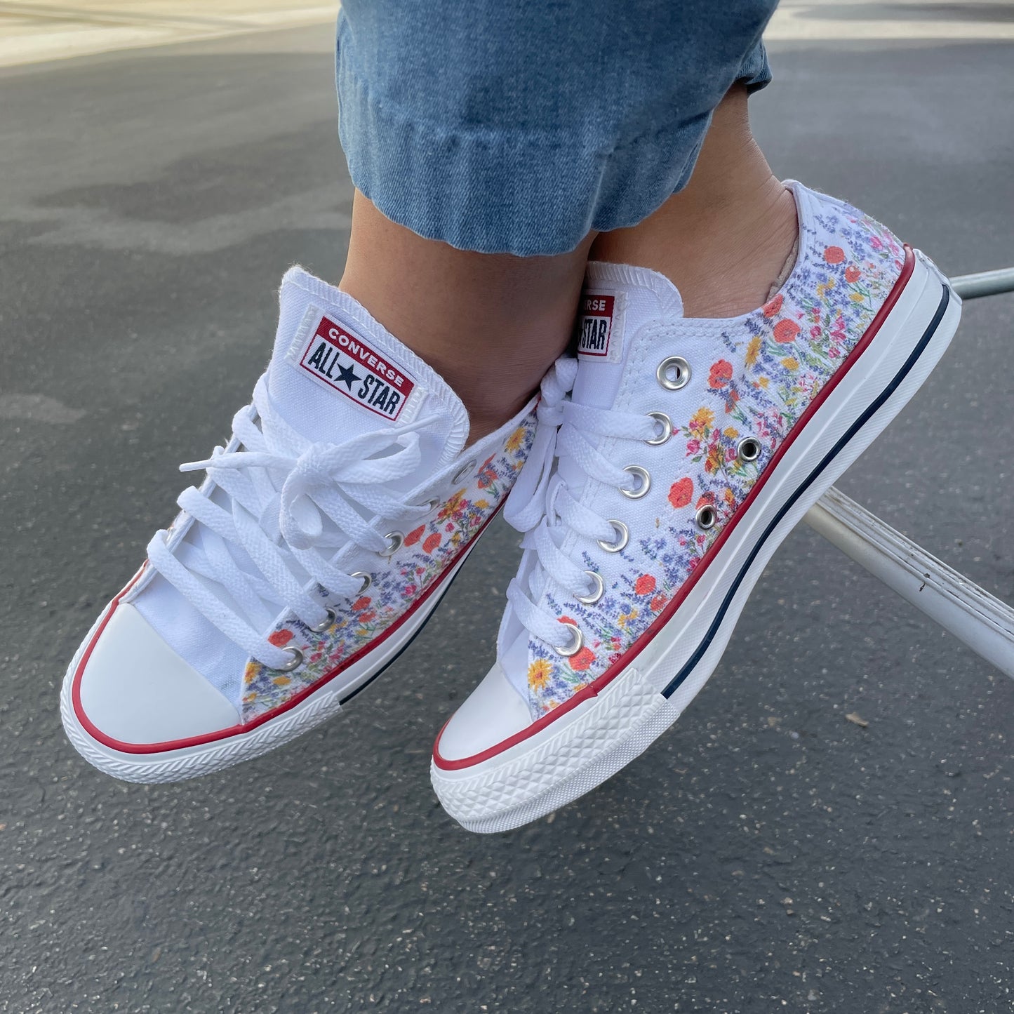 Flower Field - Custom Low Top Converse