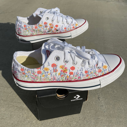 Flower Field - Custom Low Top Converse