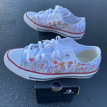 Flower Field - Custom Low Top Converse