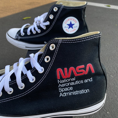 NASA Shoes - Custom Black High Tops