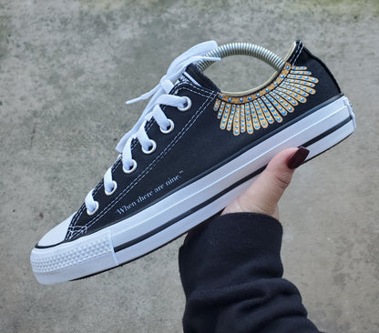 Custom Converse Shoe: Custom Design Supreme Court Justice Ruth Bader Ginsburg Dissent Collar