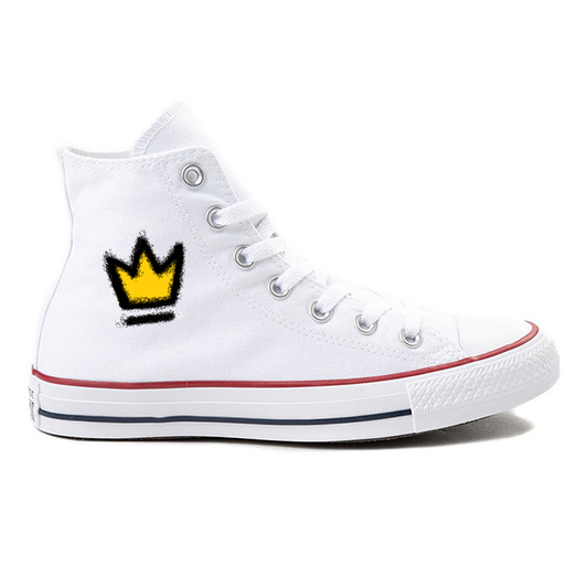 The Crown White High Tops