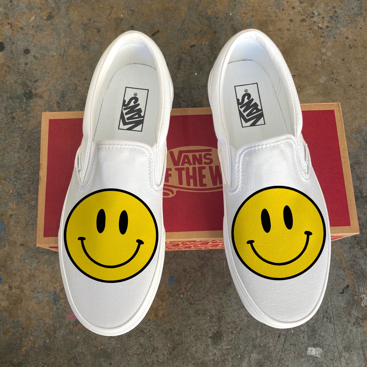 OG Smiley Face Classic Good Vibes Slip On Shoes