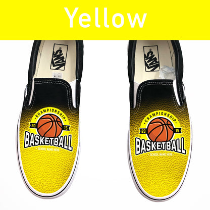 Basketball Custom Shoes Double Logo - Multiple Colors Available - Custom Vans Shoes