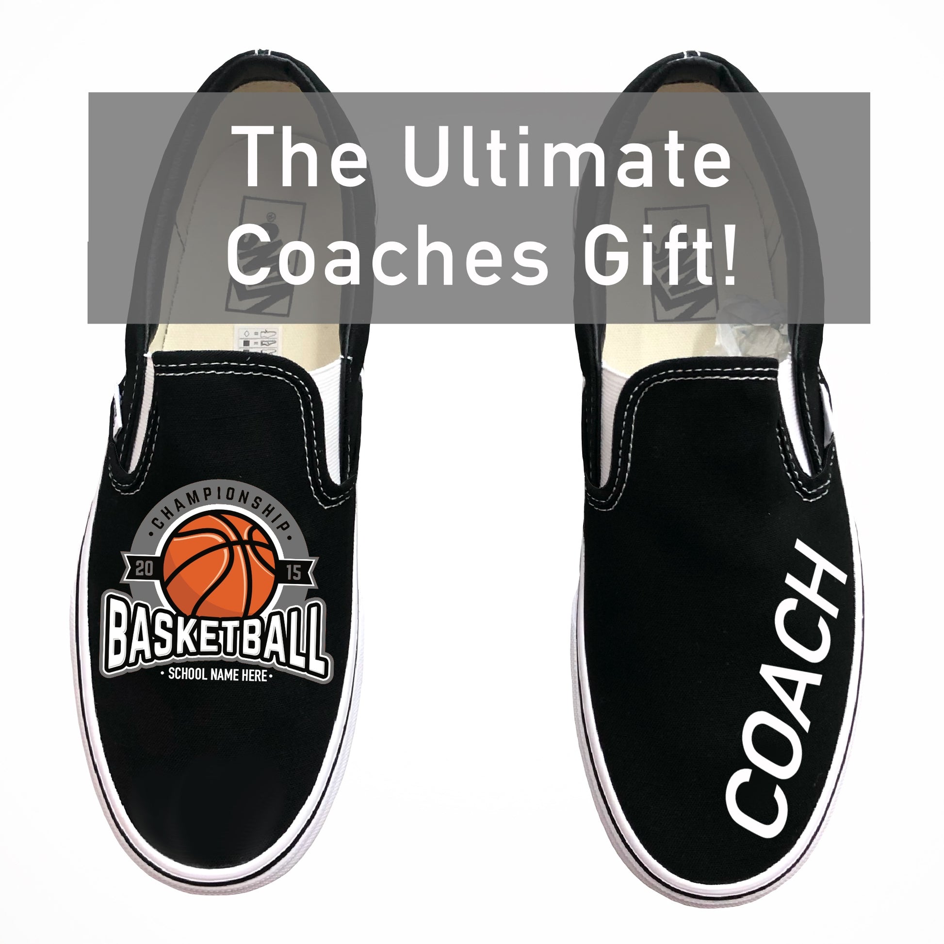 Basketball Custom Shoes Coaches Gift - Multiple Colors Available - Custom Vans Shoes