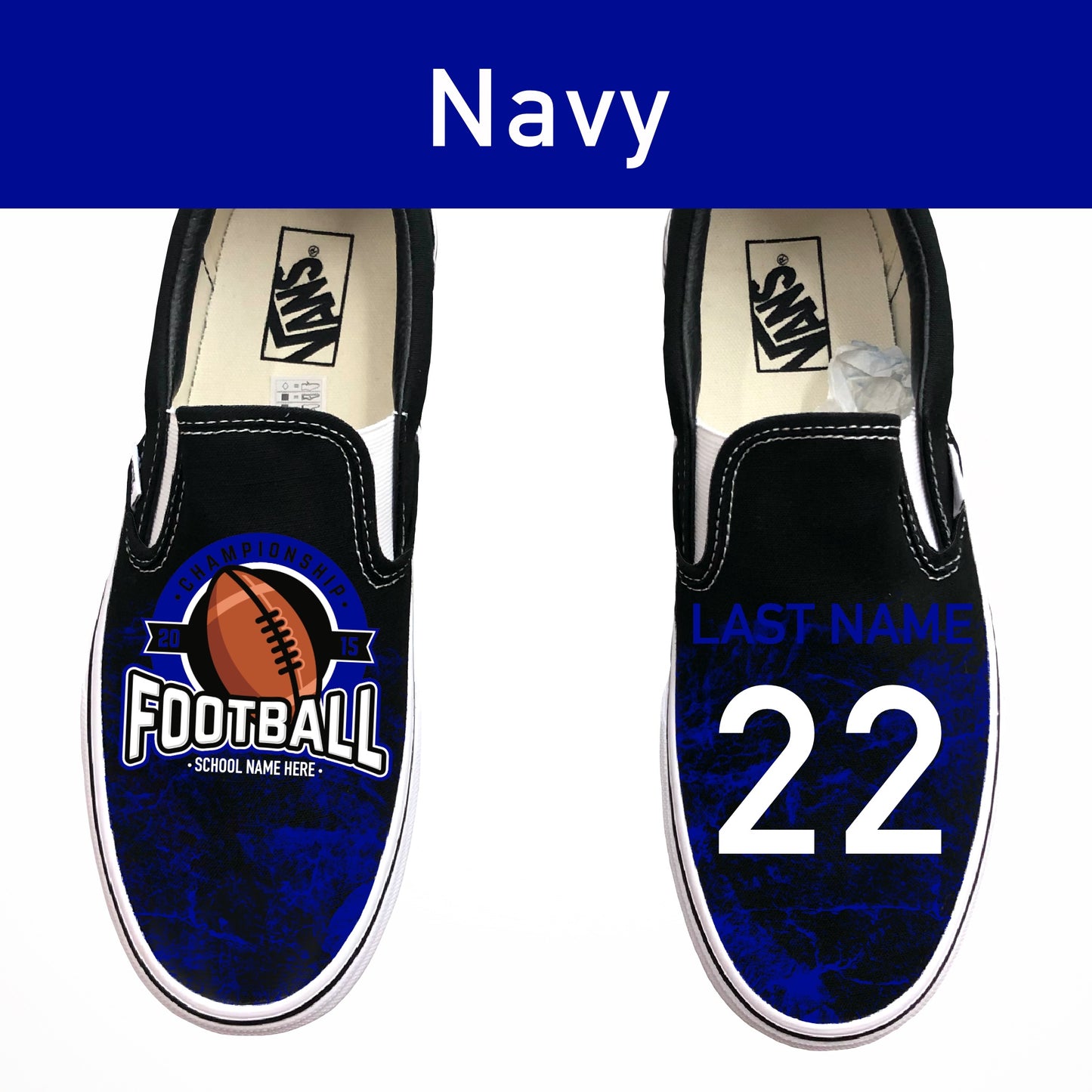 Football Custom Shoes Jersey Fade - Custom Vans Shoes