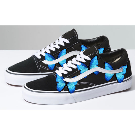 Blue ButterFLY Old Skools - Custom Vans Shoes