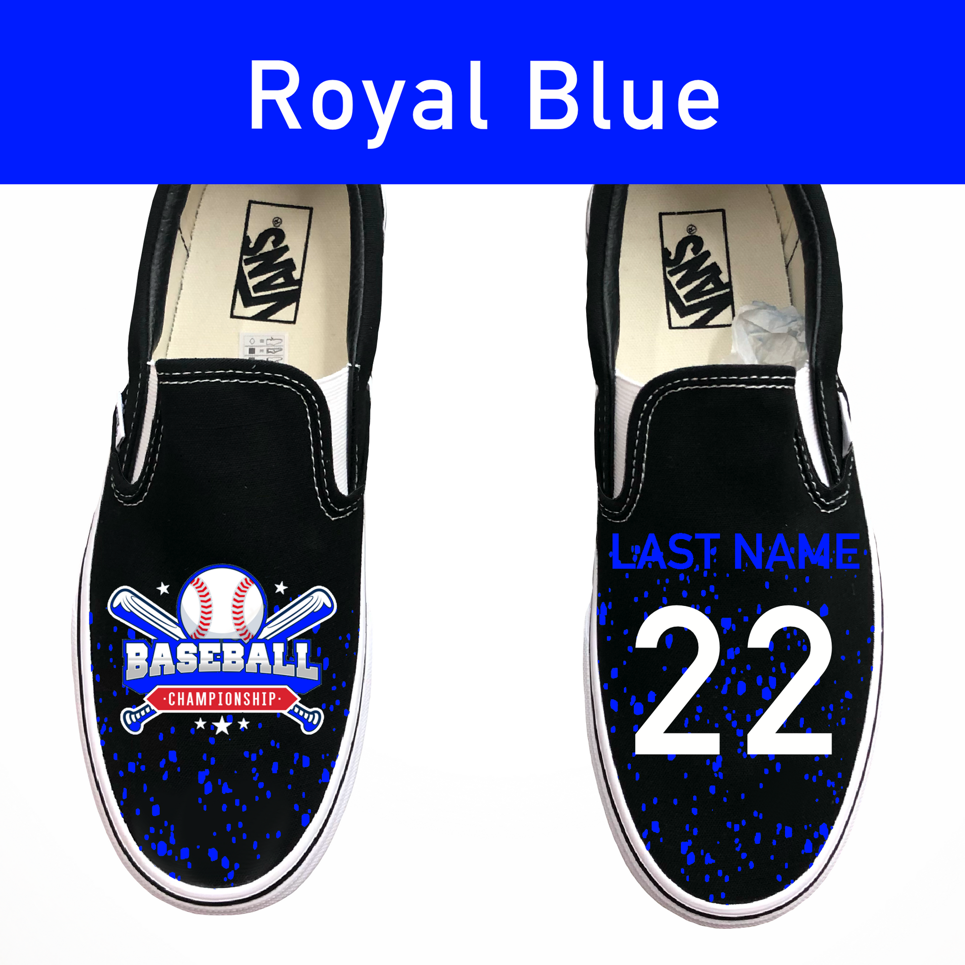 Baseball Custom Shoes Jersey Fade - Multiple Colors Available - Custom Vans Shoes