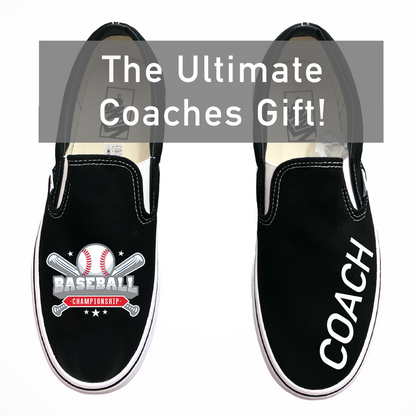 Baseball Custom Shoes Coaches Gift - Multiple Colors Available - Custom Vans Shoes