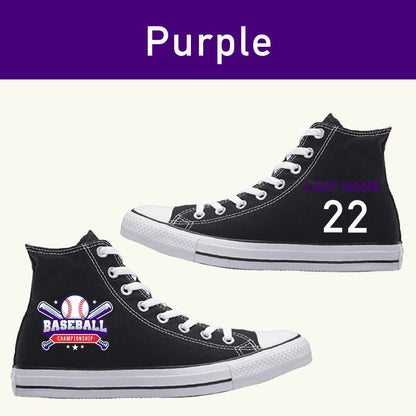 Baseball Sneakers Jersey NO Fade - Multiple Colors Available - Custom Converse Shoes
