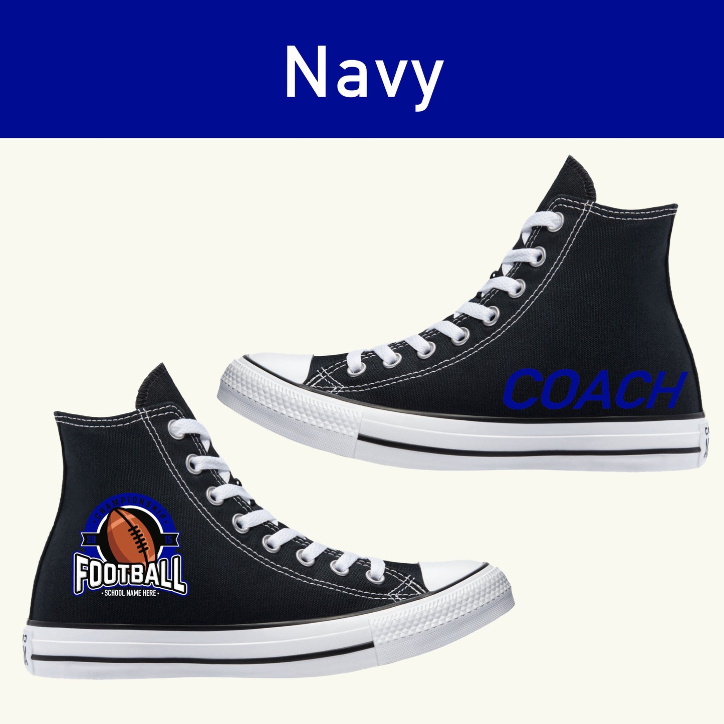 Football Sneakers Coaches Gift - Custom Converse Shoes