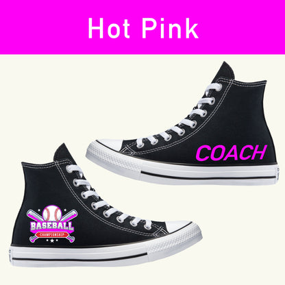 Baseball Sneakers Coaches Gift - Multiple Colors Available - Custom Converse Shoes