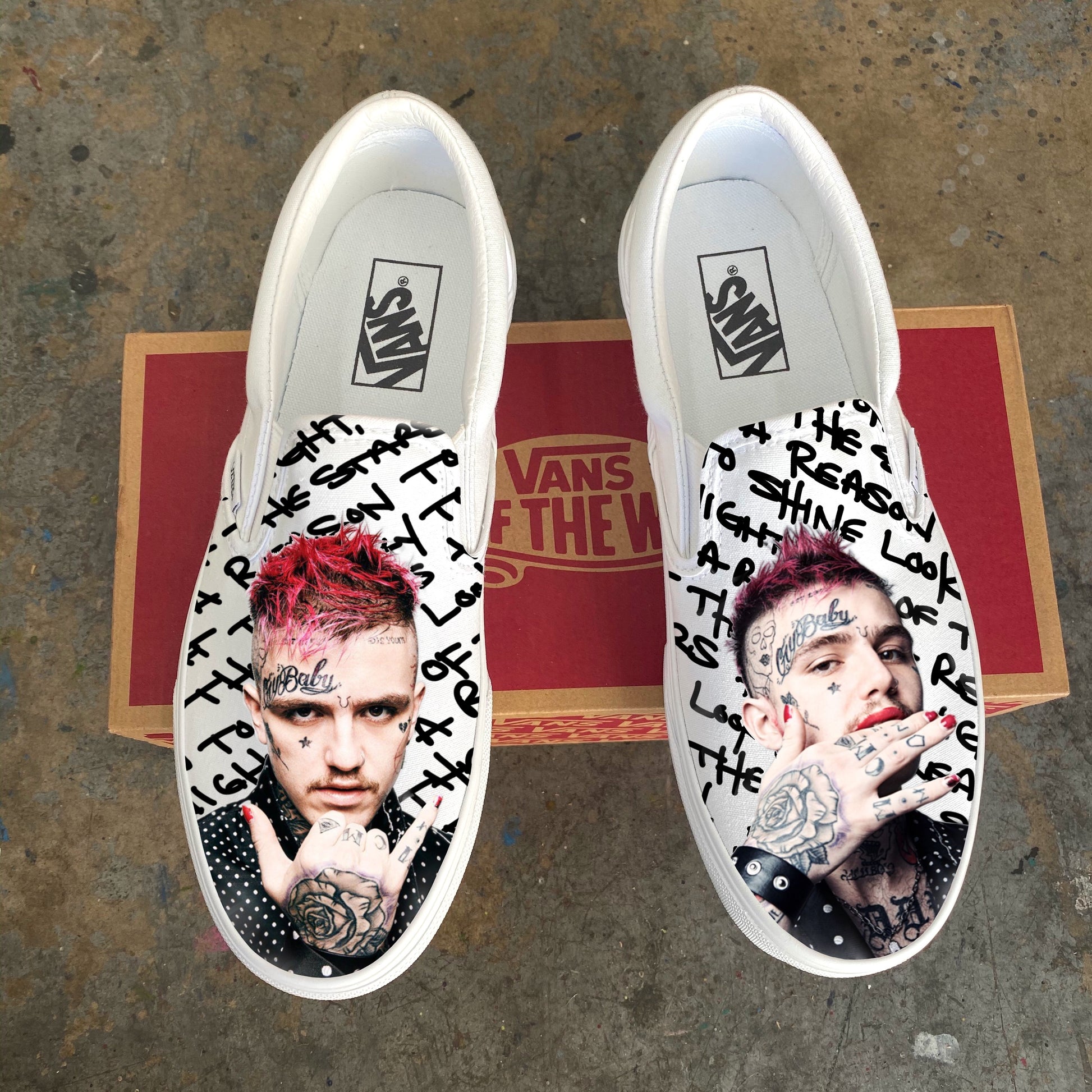 custom vans lil peep