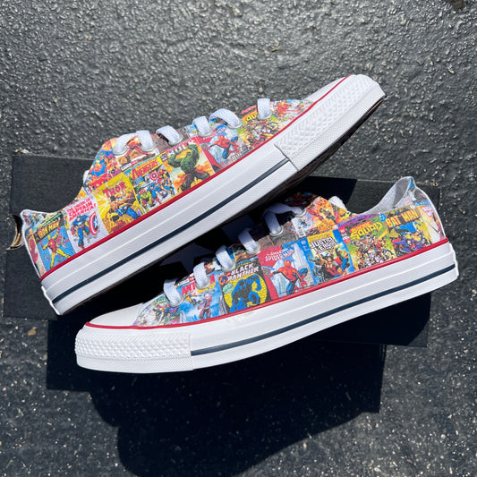 Super Hero Comic Book Low Top