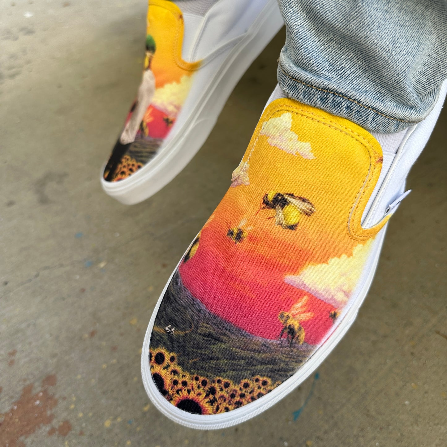 Tyler, the Creator Flower Boy Album - Custom Slip Ons