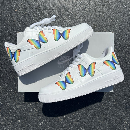 Custom Nike Air Force 1 Rainbow ButterFLY - Custom Nike Shoes