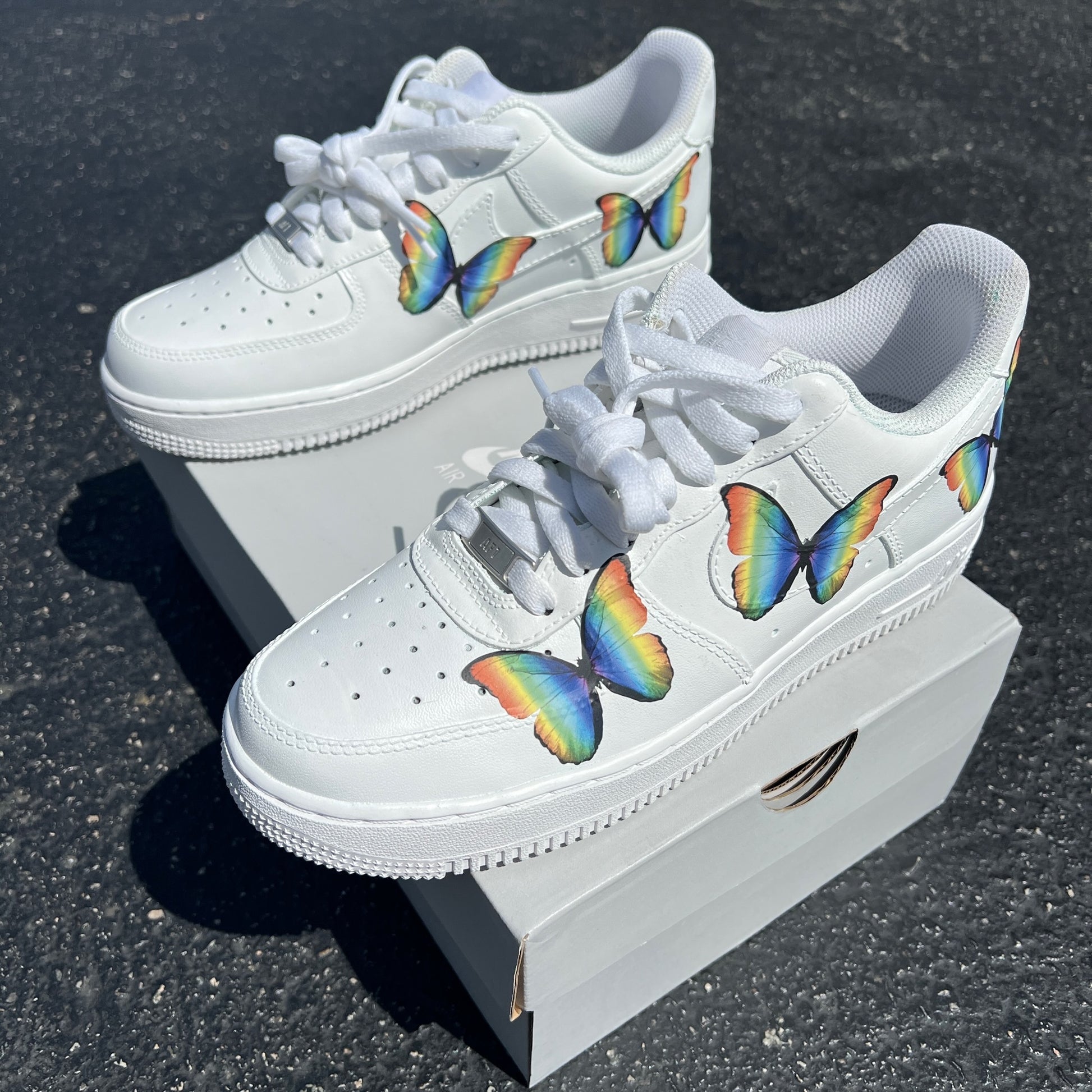 Custom Nike Air Force 1 Rainbow ButterFLY - Custom Nike Shoes – BlvdCustom