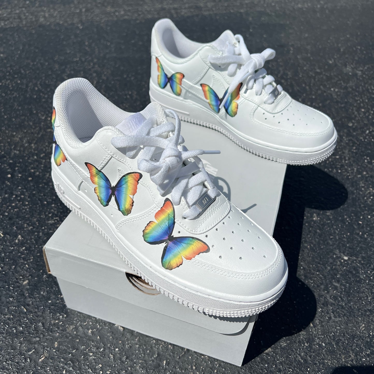 Custom Nike Air Force 1 Rainbow ButterFLY - Custom Nike Shoes