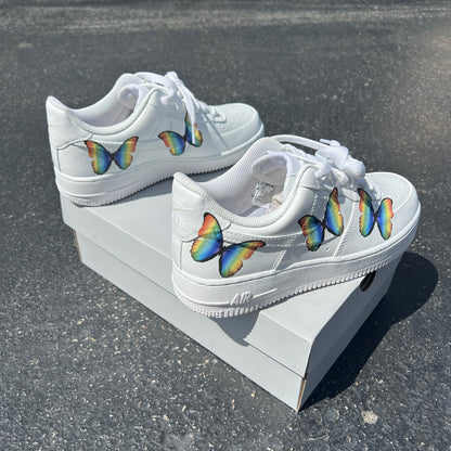 Custom Nike Air Force 1 Rainbow ButterFLY - Custom Nike Shoes