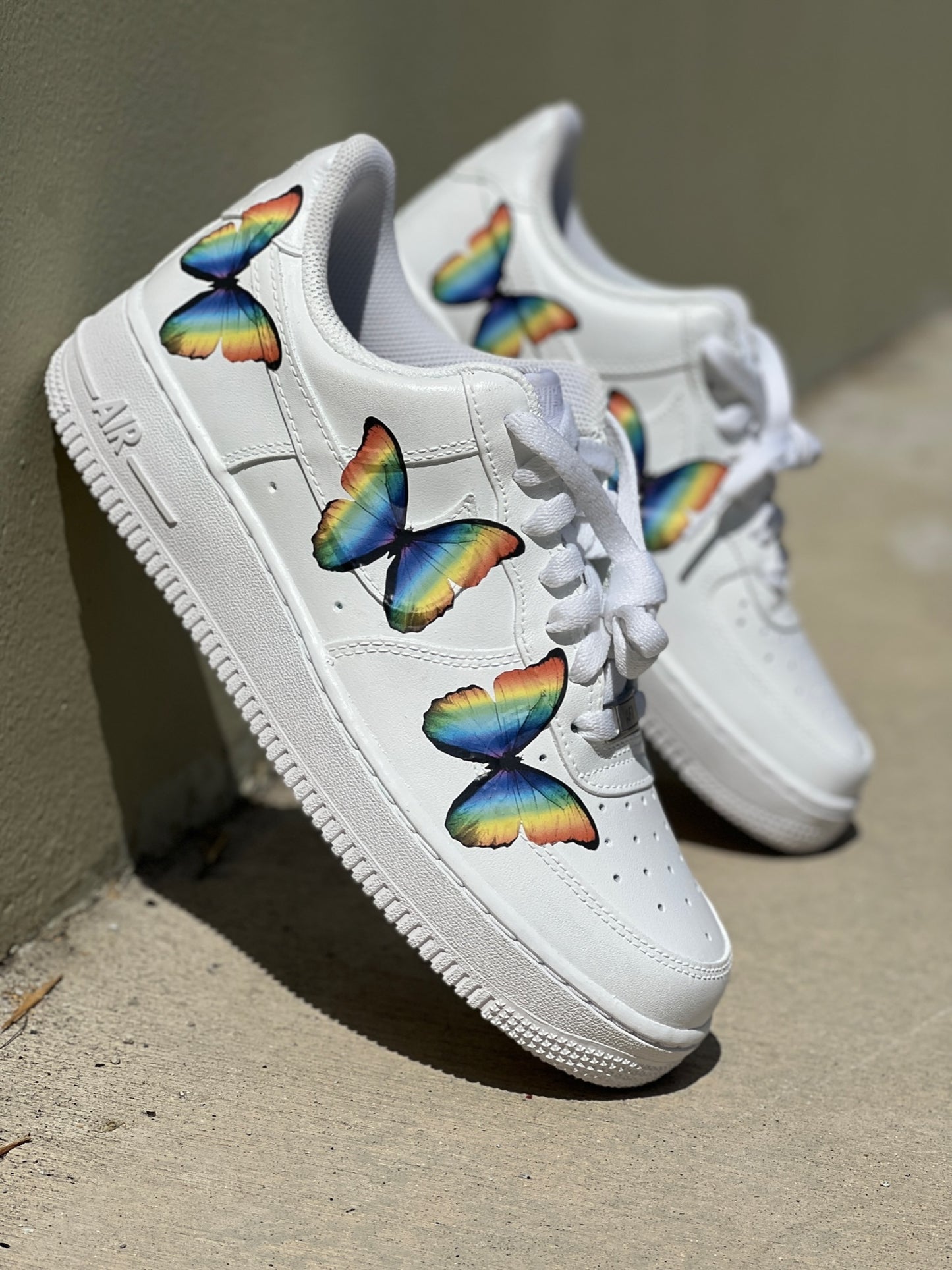Custom Nike Air Force 1 Rainbow ButterFLY - Custom Nike Shoes