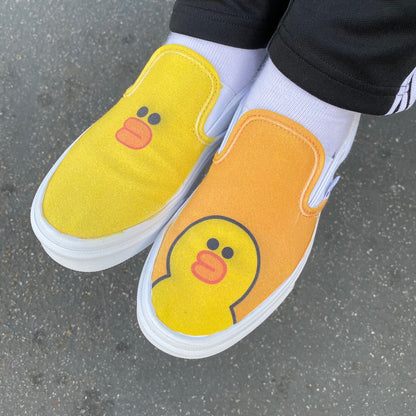 Sally The Duck - Custom Slip On Vans