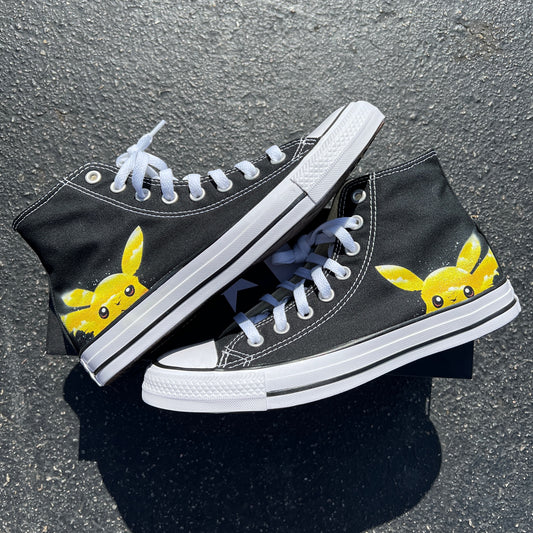 Pikachu Custom Shoes Converse High Top