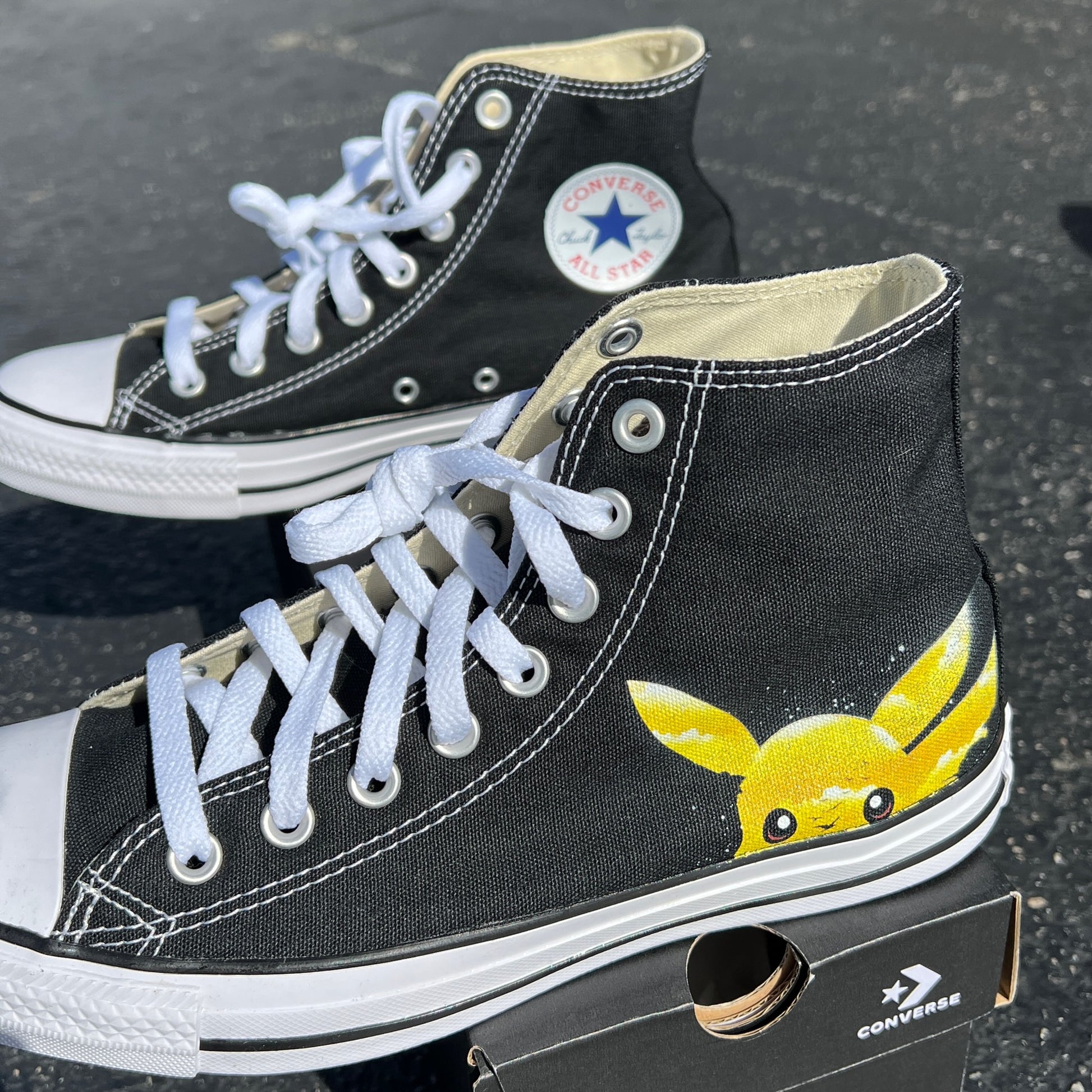 Pikachu Custom Shoes Converse High Top