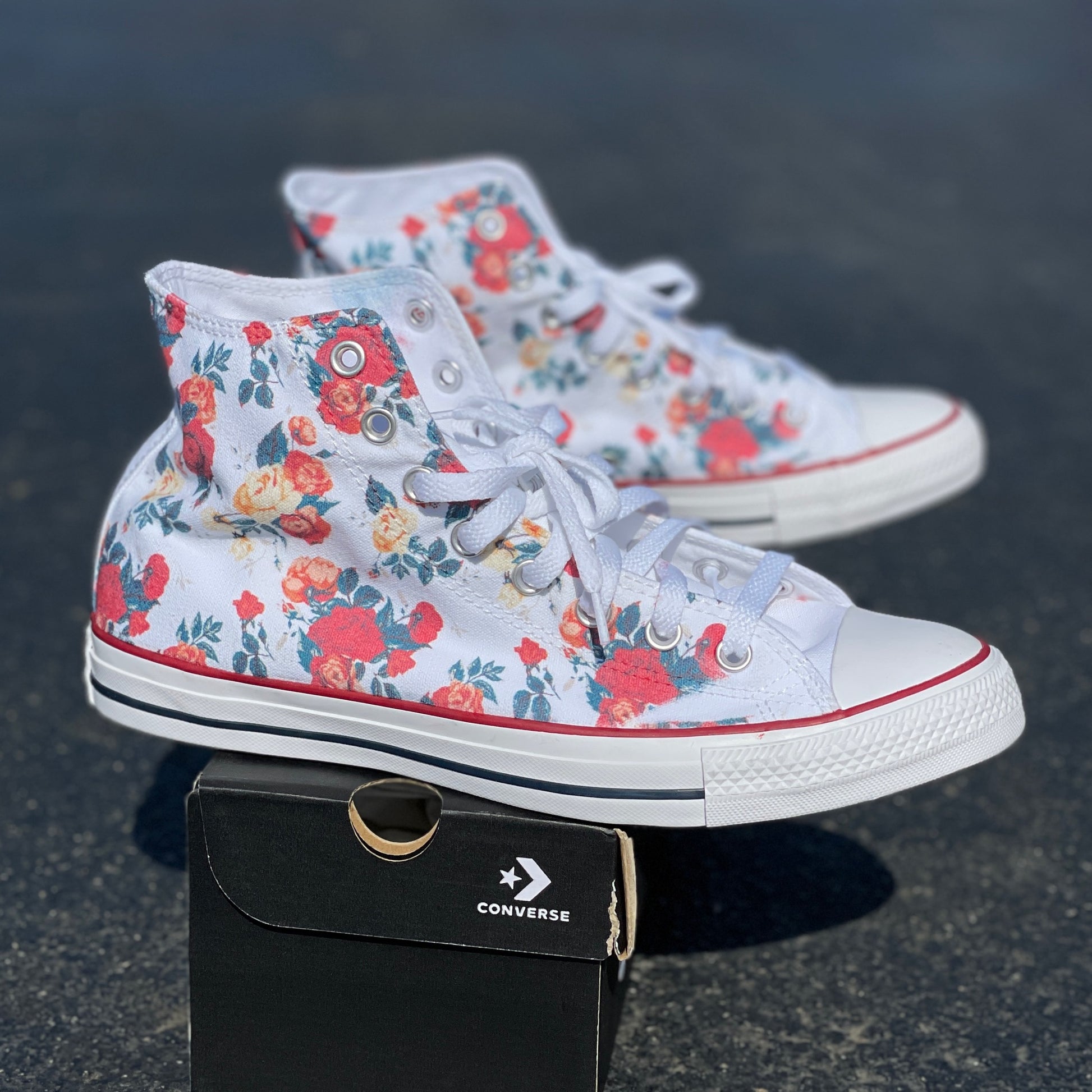High Top Chucks Blumen Converse X All Star Platform Sneakers