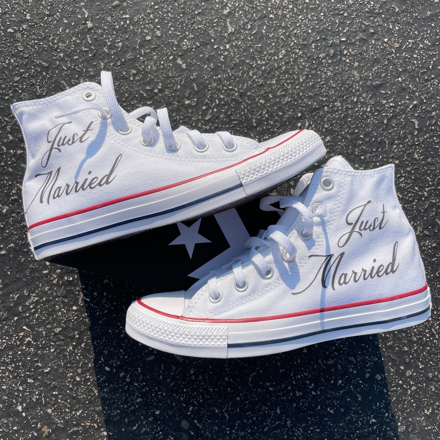 Just Married - Custom Wedding High Tops