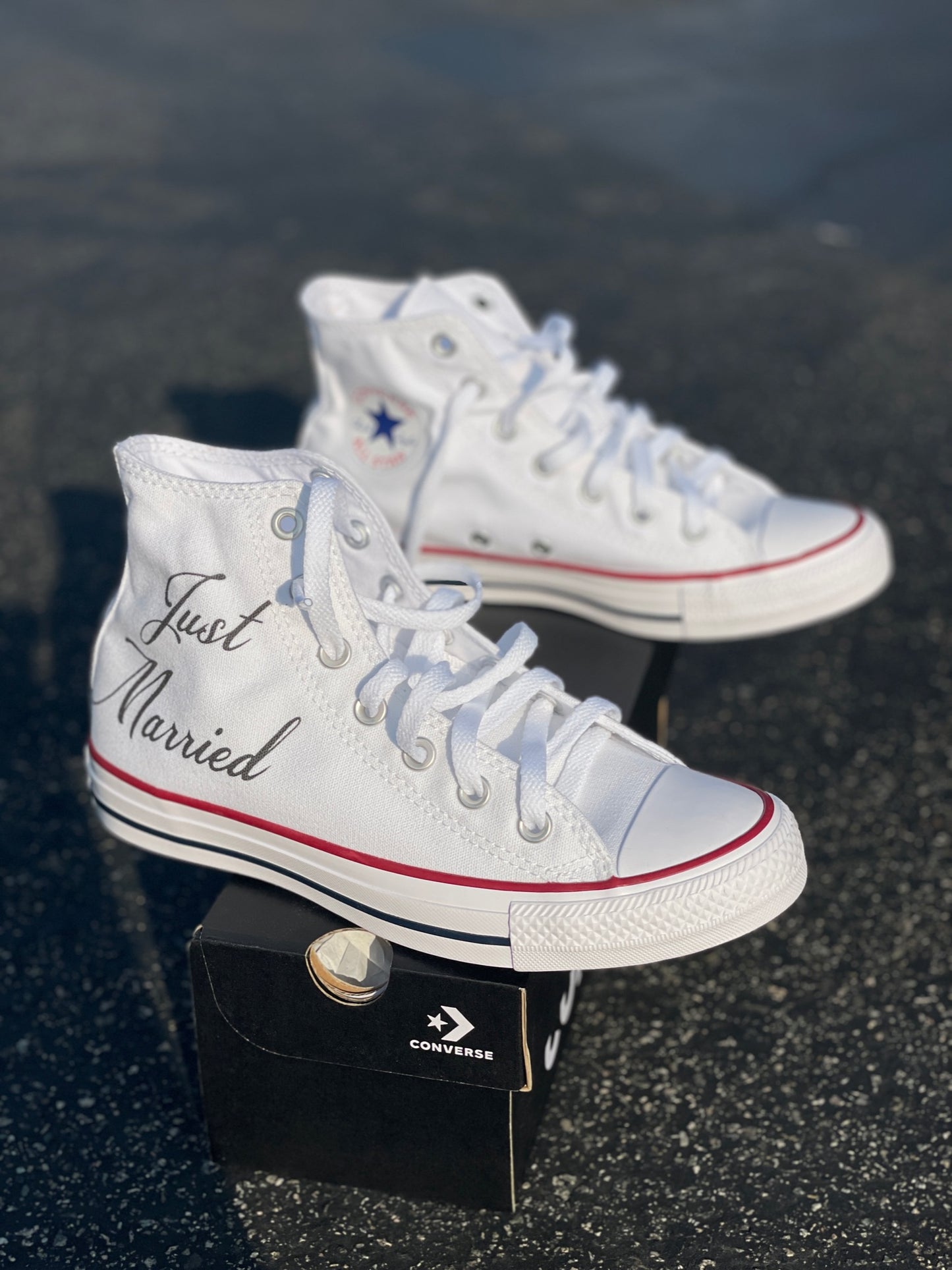 Just Married - Custom Wedding High Tops